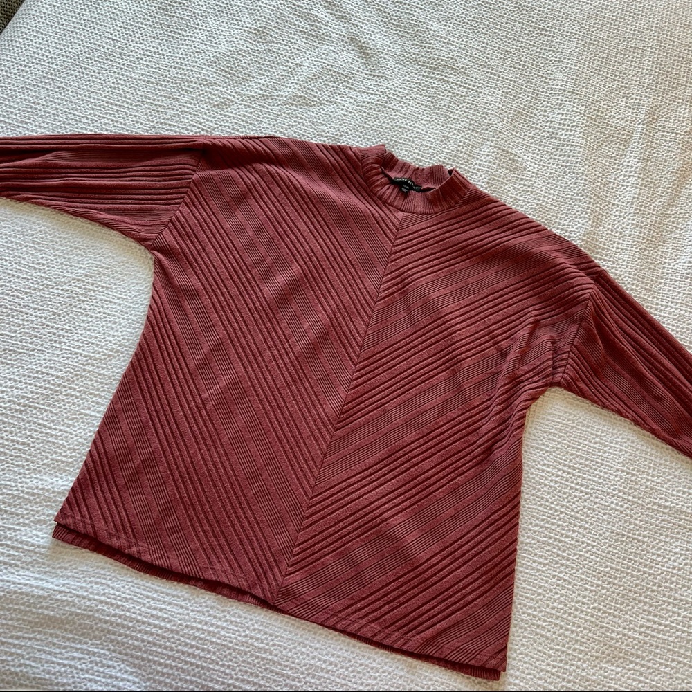 Lane Bryant Mock Neck Mauve Shirt